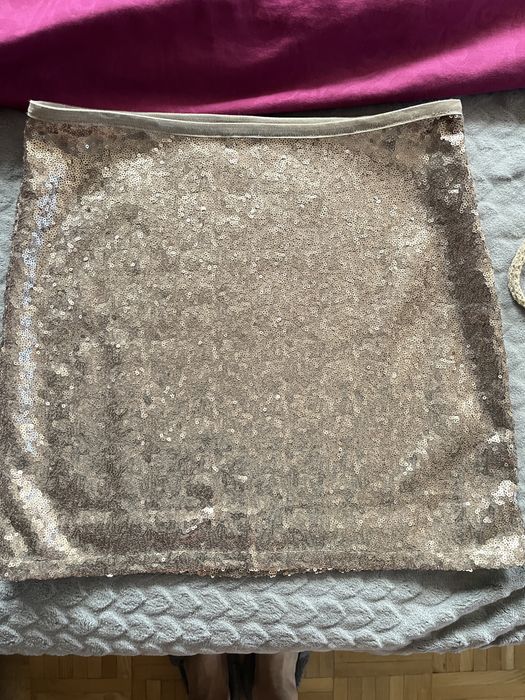 Spodniczka mini cekiny zlota