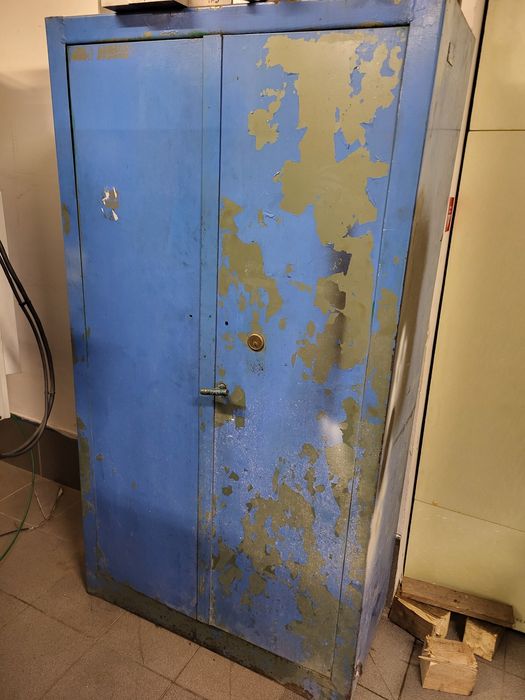 Szafa metalowa pancerna PRL warsztatowa sejf