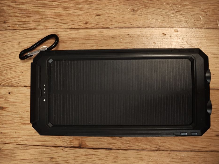 Powerbank solarny USB-C 2x USB latarka LED kompas 20000 mAh