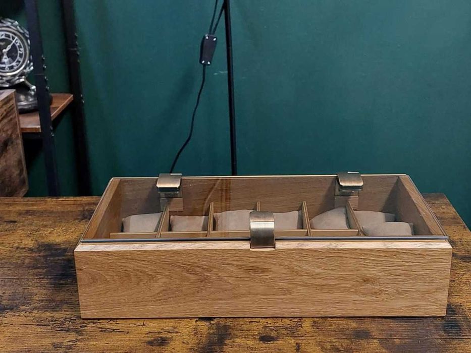 SKRZYNECZKA KASETKA PUDEŁKO box na 12 zegarków drewno robiona ręcznie