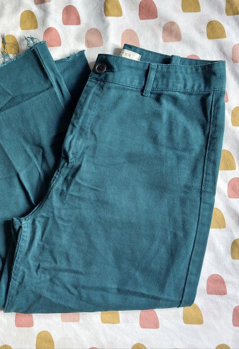 Calça cintura subida wide leg CODE