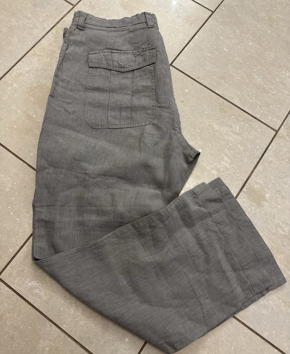 Męskie letnie Spodnie 100% Len  Next Authentic Linen – Rozmiar M/L jak nowe