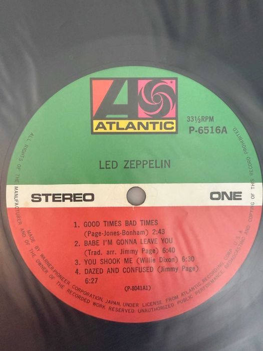 Led Zeppelin – Led Zeppelin I Winyl Japan | Atlantic P-6516A
