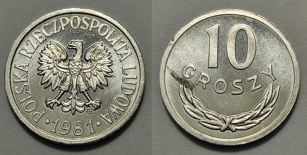 10 gr 1981, mennicza, destrukt, "duch"
