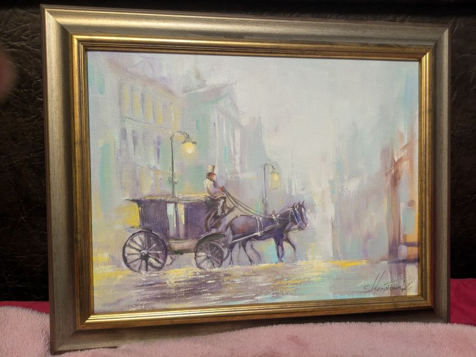 Okazja Stanisław Wesołowski – obraz olejny na płótnie, ok. 30×40 cm, r