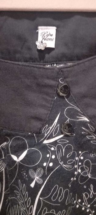 Vestido preto e branco, curto - M - Pepe Jeans