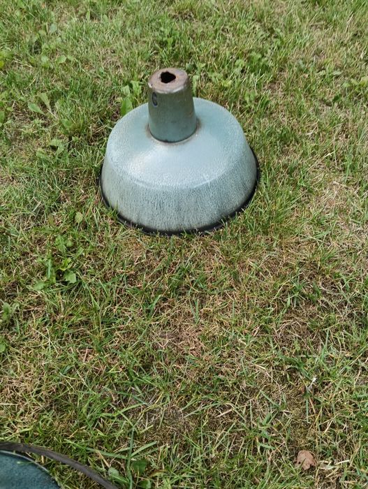 Lampy emaliowane Loft, PRL,2 sztuki.