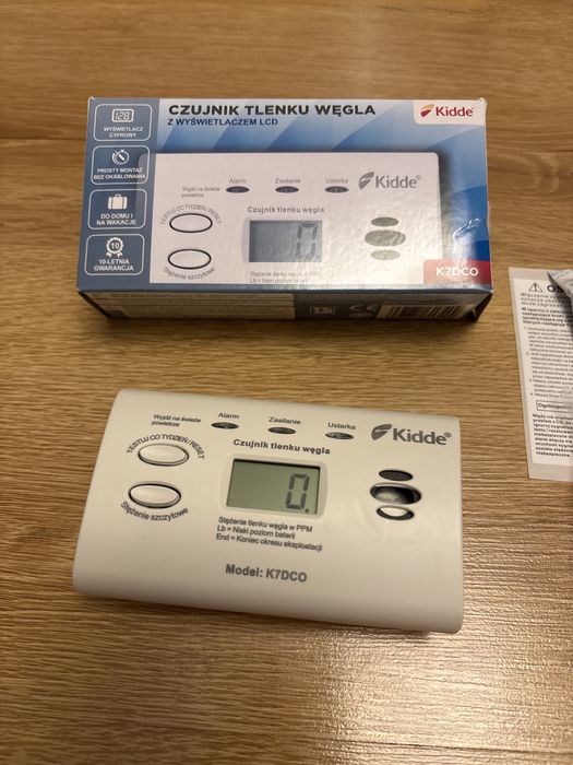 Czujnik tlenku węgla czadu Kidde K7DCO