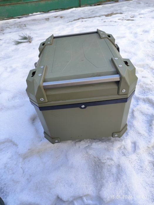 Кофр прямокутний YBX для мотоцикла, пластиковий, зелений, 45 літрів