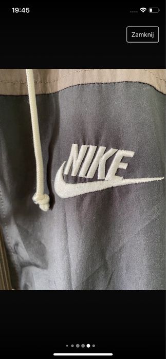 Kurtka Nike S damska 173 brązowo-czarna z kapturem