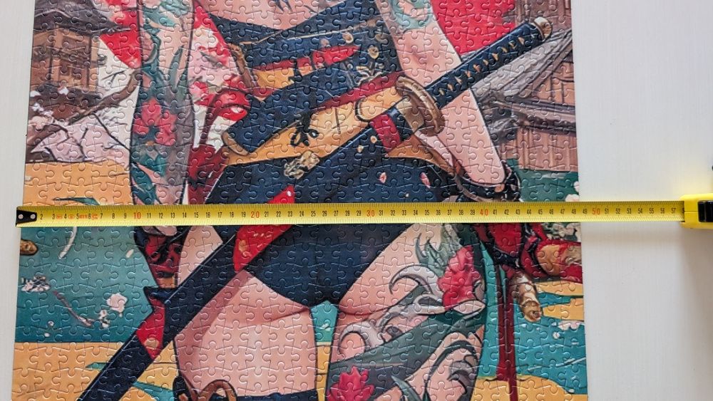 Японские большие Пазлы 1000 штук девушка японка самурай Japan puzzle