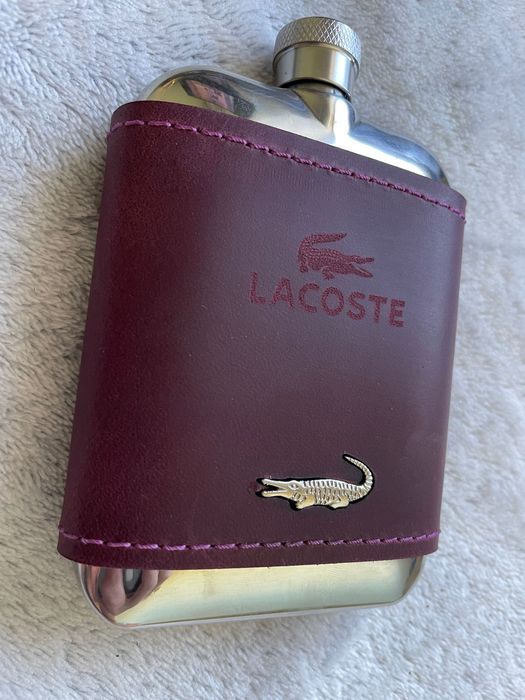Фляга lacoste 180 мл. Нержавійка-шкіра Нова