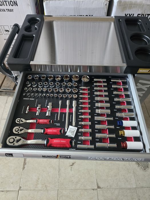 Carrinho de ferramentas 7 gavetas 6 cheias novo