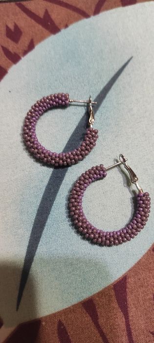 Браслет и серьги из бисера