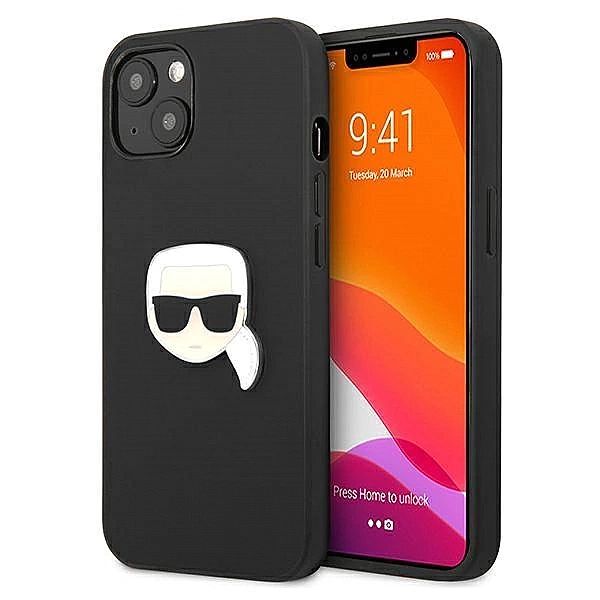 Etui Karl Lagerfeld Leather Ikonik Karl's Head Metal na iPhone 13 mini
