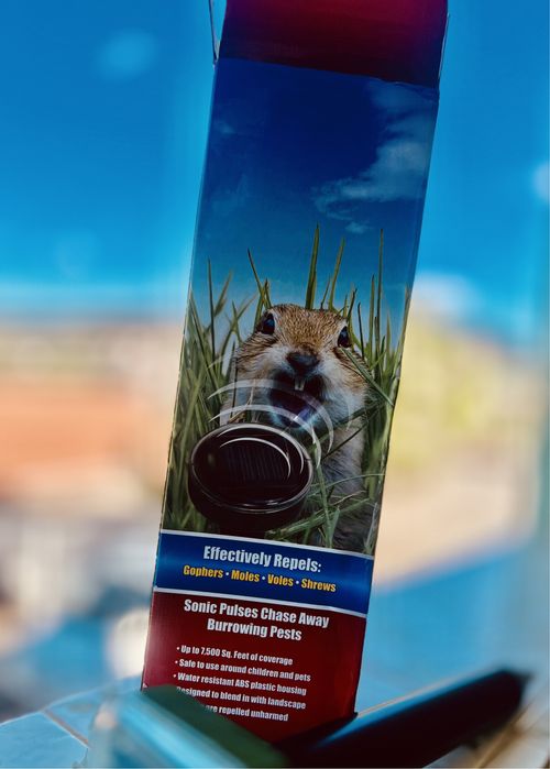 Repelente toupeira/cobra/rato/mosquito a energia solar ultra-sónico