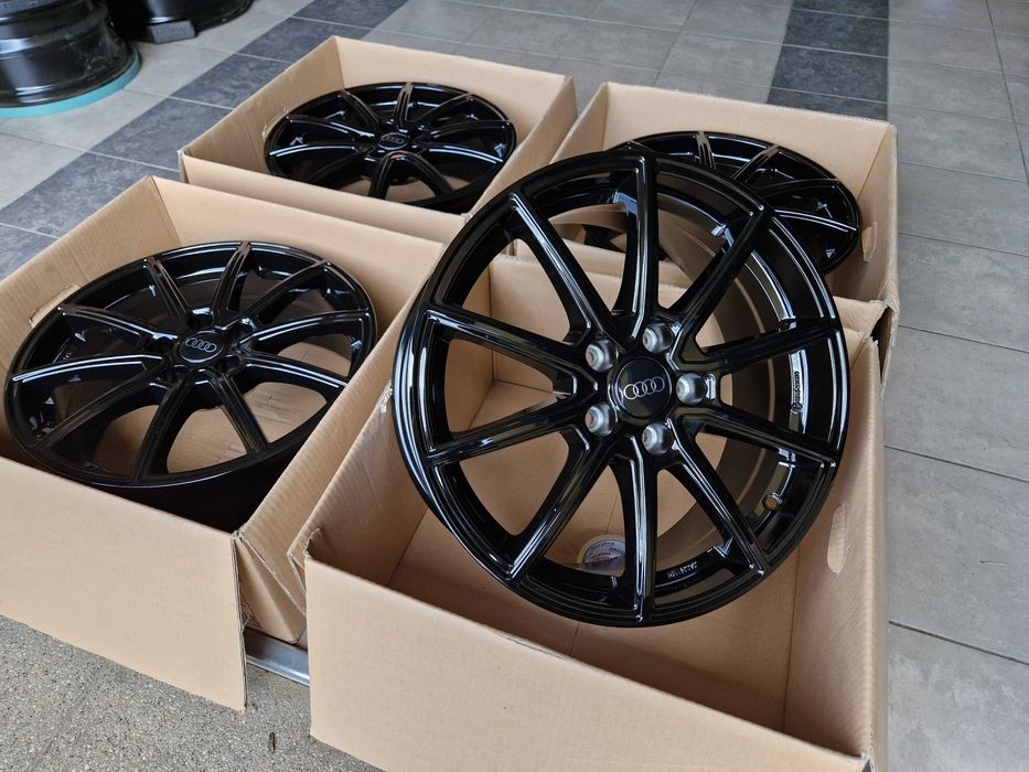 Alufelgi 17 5x112 Audi A3 A4 A5 A6 A8 Q3 Q5 Nowe Czarne ! 706#