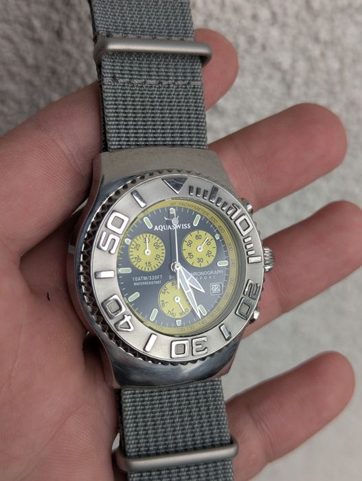 Годинник AquaSwiss Chronograph швейцарський чоловічий