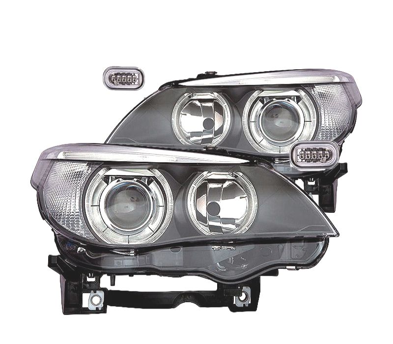 FARÓIS BMW E60 E61 03-07 PRETO