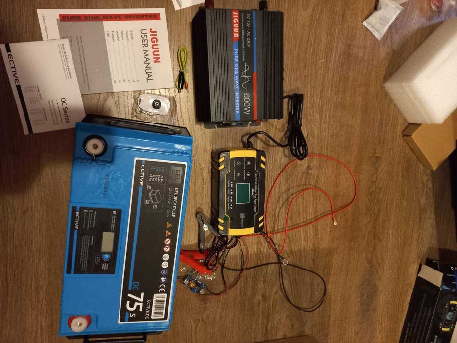 Продам комплект акум Ective 12v dc-75s gel 900wh Інвертор220В+зарядка