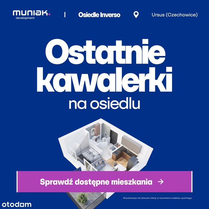 Kawalerka A16 w jesiennej promocji! |2. piętro| Osiedle Inverso, Ursus