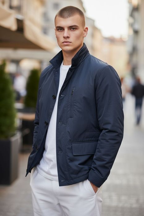 Super model eleganckiej parki Hugo Boss rozm L