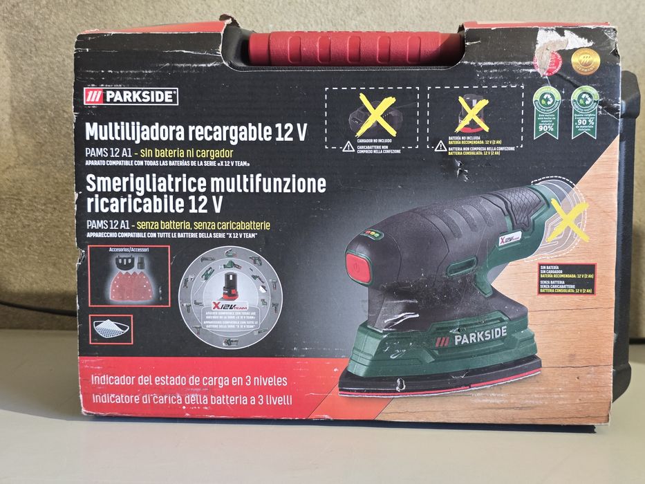 Lixadeira Parkside PAMS 12 A1 12V - Sem Bateria