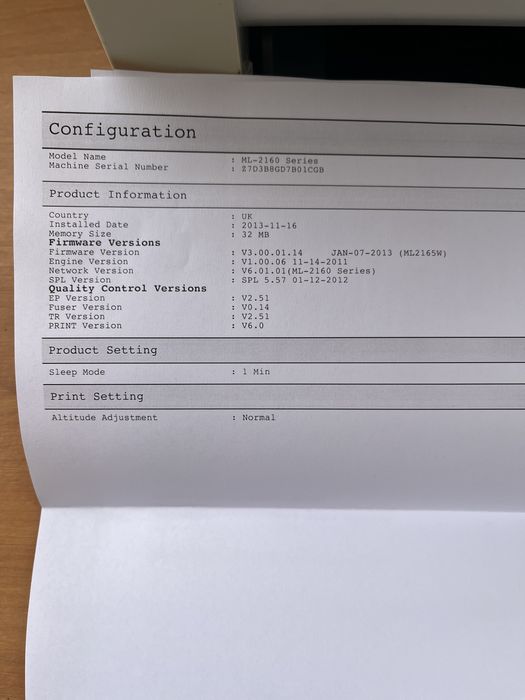 принтера Samsung ML-2165W з wifi