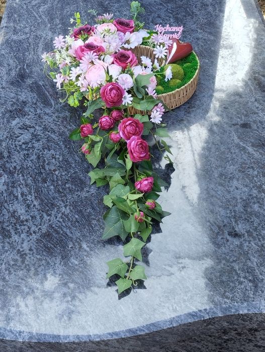 Stroik Wiązanka Kompozycja GRÓB cmentarz pomnik stroik dla mamy STROIK