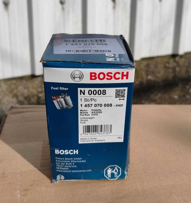 Filtro combustível Bosch N0008 (1_457_070_008) – novo