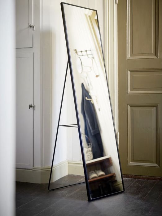KARMSUND IKEA Lustro stojące, czarny, 40x167 cm
