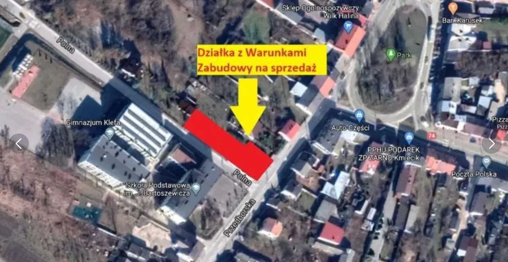 Działka narożna - wydane warunki zabudowy