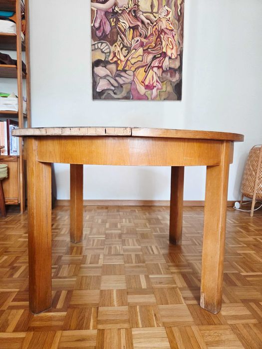 Stół okrągły prl 100 cm rozkładany