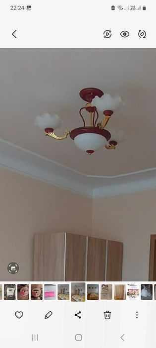 Люстра на потолок на 5 лампочок