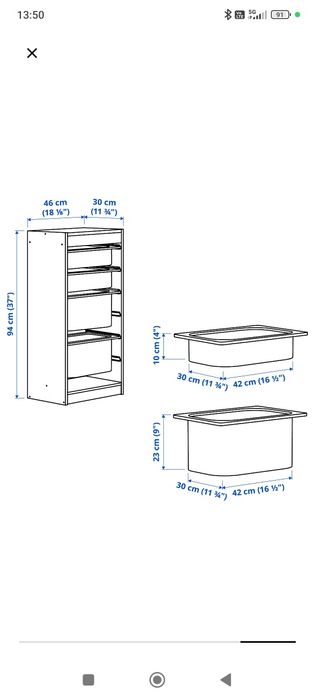Regał z pojemnikami TROFAST