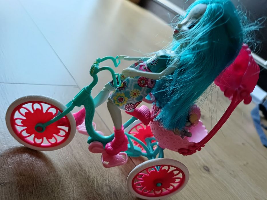 Enchantimals lalka zwierzątko żółw rower