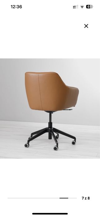 Tossberg Ikea krzeslo konferencyjne skora czarny