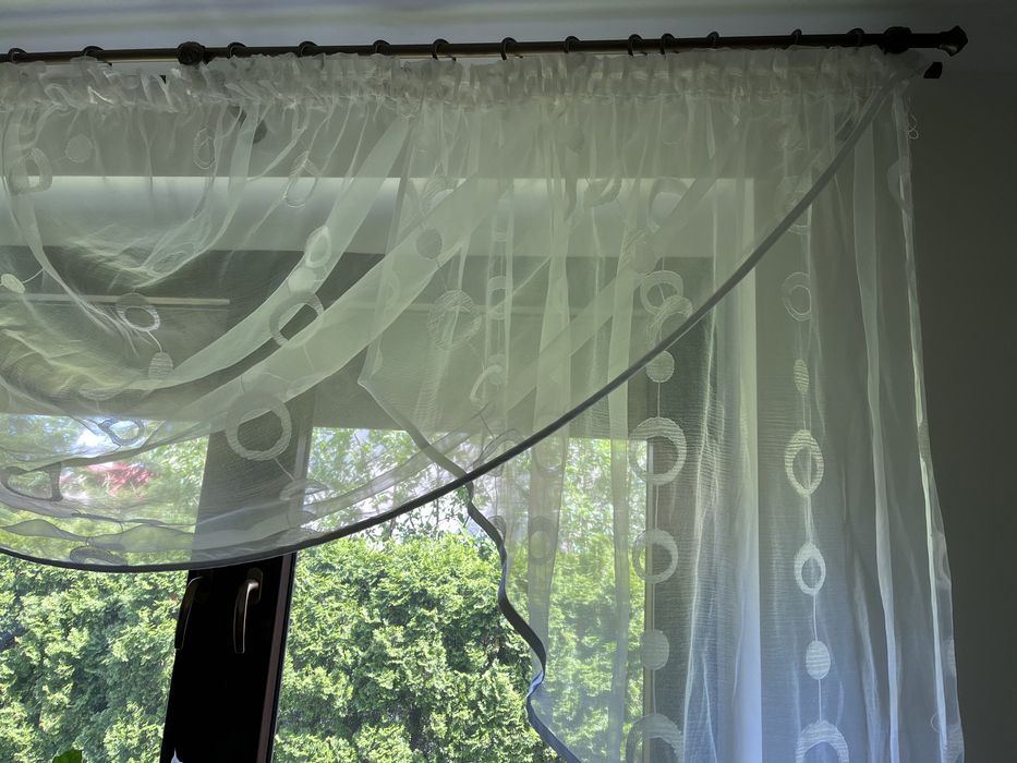 Firanka na taśmie , ecru