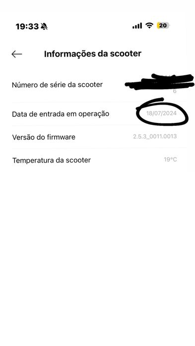Trotinete com 16 meses de uso