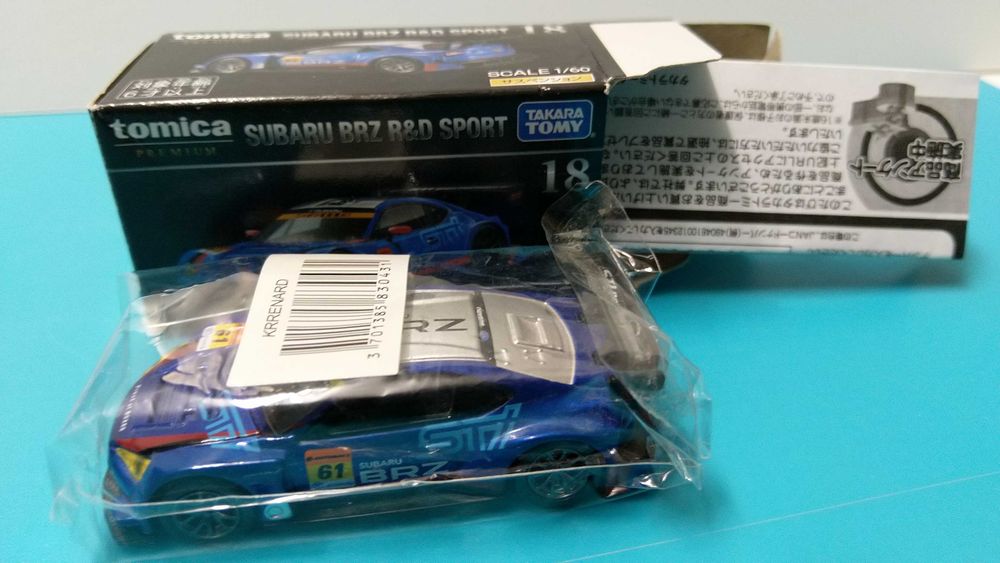 Subaru BRZ R&D sport #61 - Miniatura escala 1/60 Tomica Premium ref18