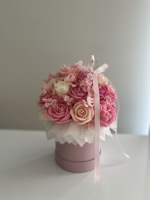 Candle flower box ze świec sojowych - idelany na prezent