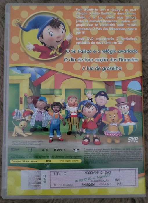 4 DVD'S do Noddy