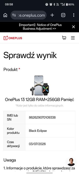 One plus 13 igła