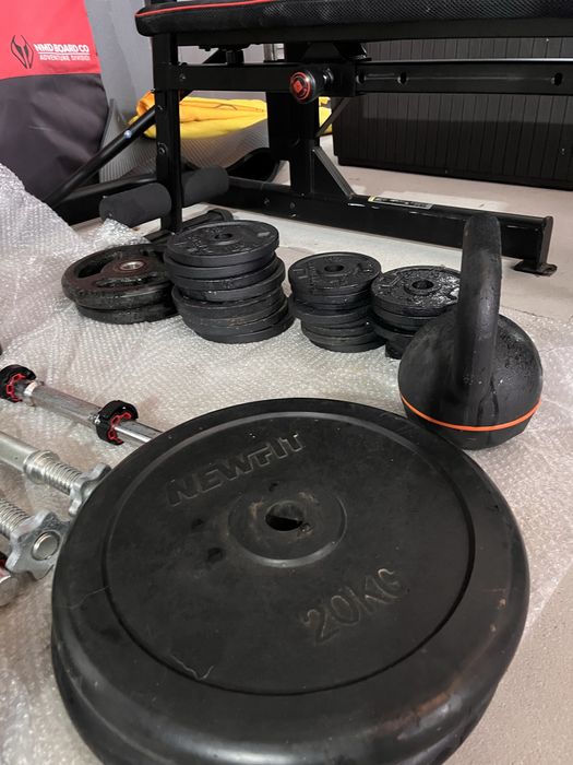 Rack musculação + pesos