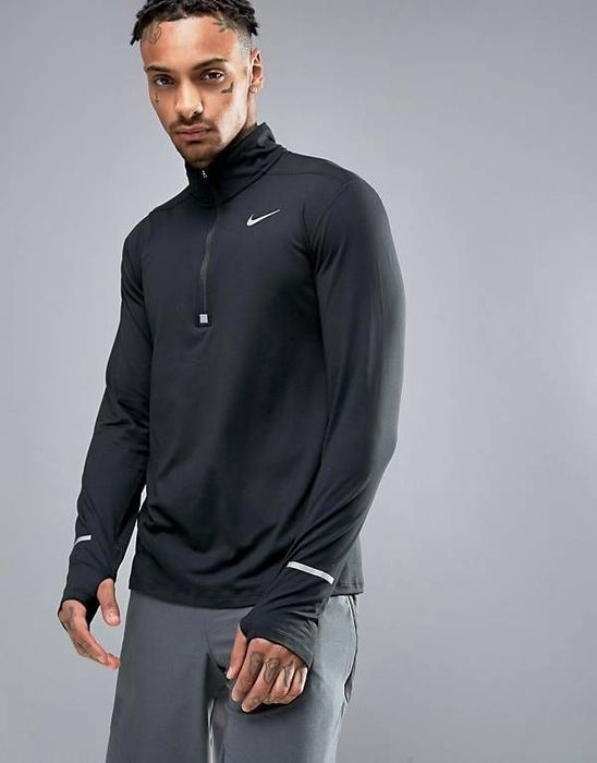 NIKE Dri-Fit (S/M) Element 1/2 Zip мужская кофта для бега легкая ориги