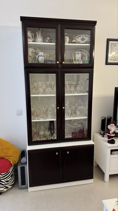 Cristaleira de sala movel louças aparador