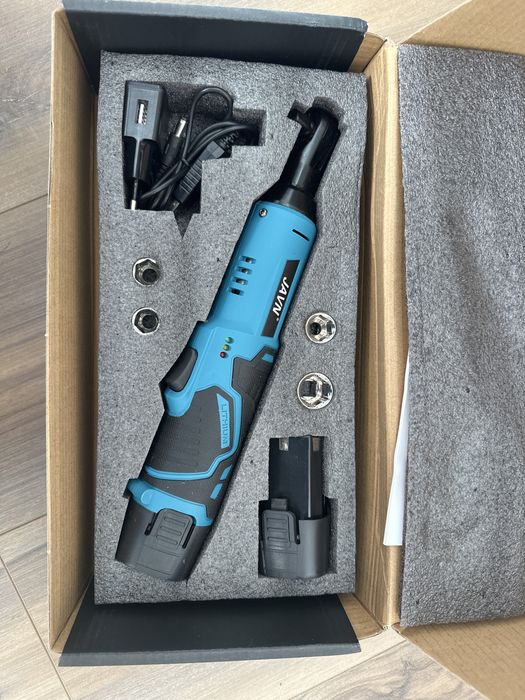 Кутовий гайковерт 3/8” 45Нм 12V, акумуляторна тріскачка