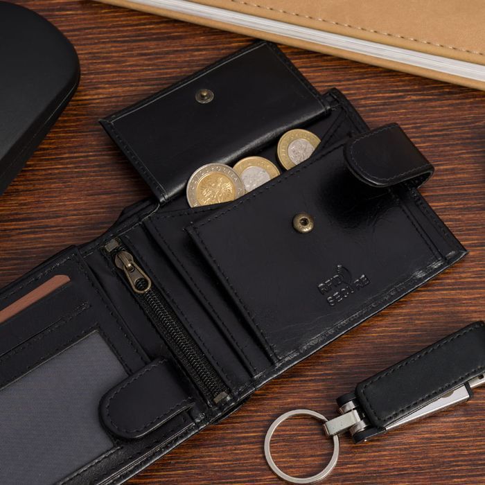 Portfel męski skórzany ARTURO 032 czarny prezent okazję imieniny nowy