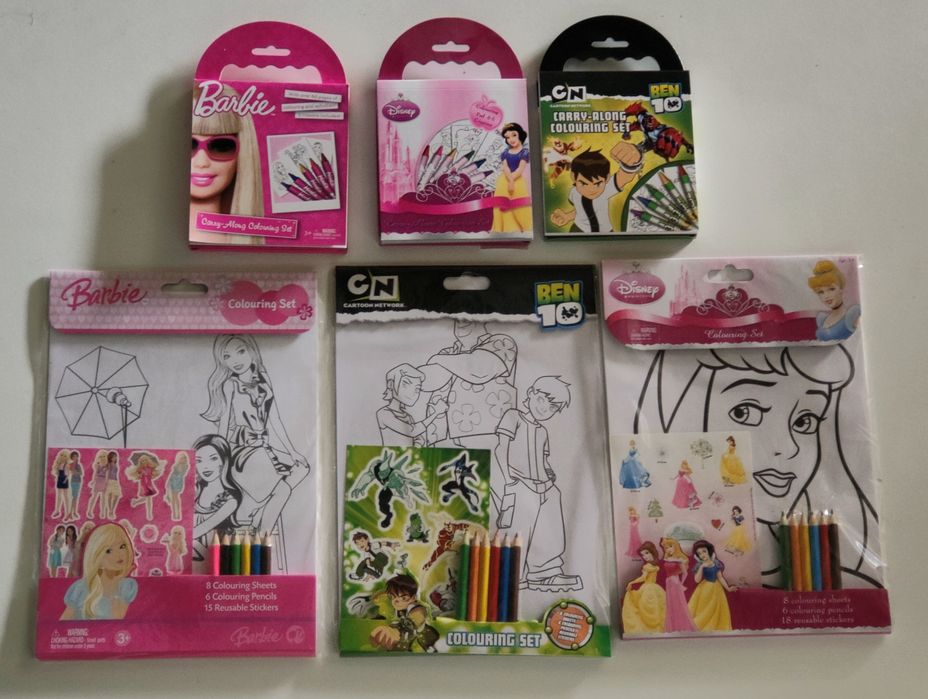 Princess / Barbie / Ben 10 Coloring Set (€2.50 each for all)64365258257666120