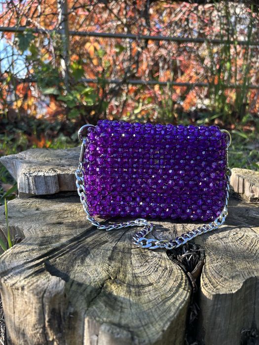 Bolsa de cristais de acrilico